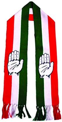 OMG Congress Party Flag color Scarf Printed A-Foldable Body Flag