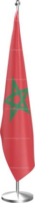 The Flag Company The Flag Company Morocco Flag - Indoor Pole | Flag Size - 3ft x 4.5ft Rectangle Outdoor Flag