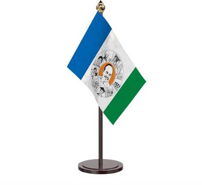 The Flag Company YSRCP flag - Black Acrylic Base And Gold Top Rectangle Table Miniature Flag