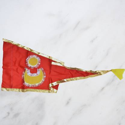Real Craft Authentic Jagannath Temple Flag - Vibrant Red Color A-Foldable Outdoor Flag