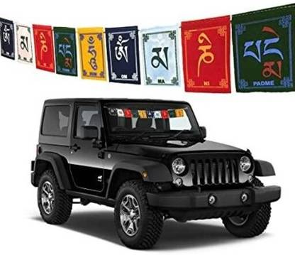 Berua Tibetian Buddhist Prayer Flags for Car and Bike Double Sided Wind Car Window Flag