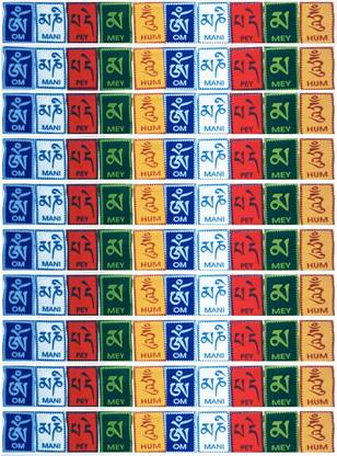 TARAMAAPRINTER Tibetan flags, Ladakh edition flags ( pack of 10) Rectangle Car Dashboard Flag