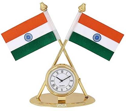 VOILA India Double Sided Wind Car Dashboard Flag
