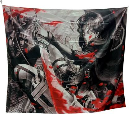 KiayaxAnime Levi Flag Rectangle Table Miniature Flag