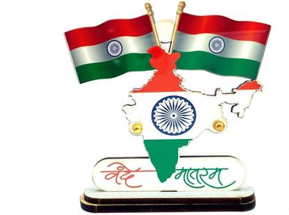 STAR SHINE Indian Flag Rectangle Car Dashboard Flag