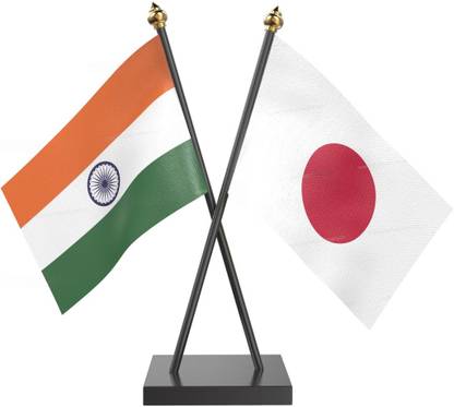 The Flag Company India Japan Table Flag With Black Acrylic Base Double Sided Wind Table Miniature Flag