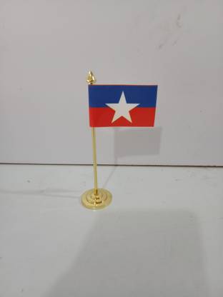 Umaiya VCK Table Full Brass flag Rectangle Table Miniature Flag