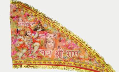 Manorath Triangle Flag Hanumanji 3d Print Flag/Bajrangbali Flag Size - 37 x 22 Inch Triangle Outdoor Flag