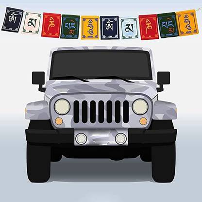 PARTY MIDLINKERZ Tibetan Prayer Flags Rectangle Car Window Flag