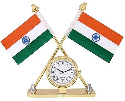 VOILA Indian Flags For Car Dashboard Decoration Rectangle Car Dashboard Flag