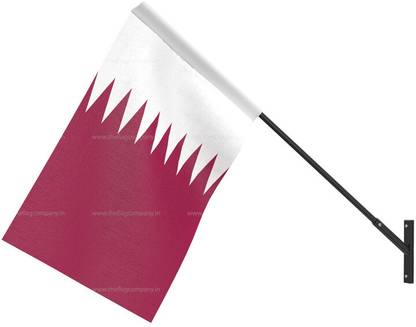 The Flag Company The Flag Company Qatar Flag - Wall Mounted Rectangle Outdoor Flag