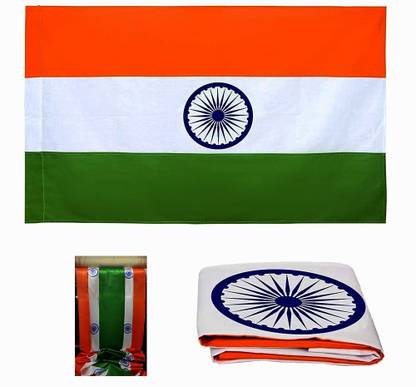 Dhinchak Indian Tiranga jhanda satin fabric 20*30 size Rectangle Outdoor Flag