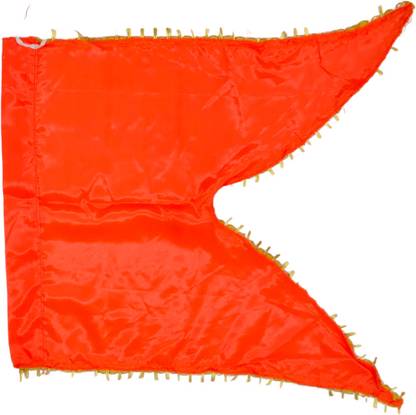 Chatrapati zende 4 meter (60*90 inch) Plain big Bhagwa/Saffron flag A-Foldable Outdoor Flag