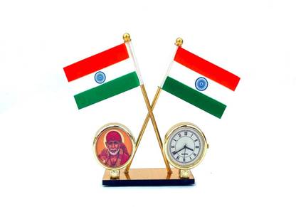 STAR SHINE Indian Flag Rectangle Car Dashboard Flag