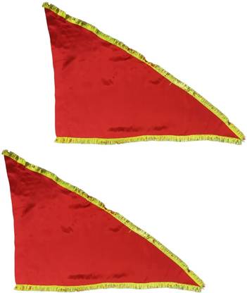 Shridhar Red Flag/Jhanda For Puja Aarti - (पूजा का लाल झंडा) Triangle Outdoor Flag