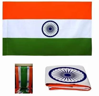 Dropit Tiranga flag size 60*90 inches Free size Rectangle outdoor flag A-Foldable Outdoor Flag