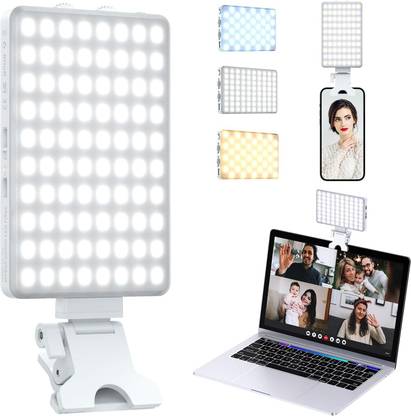 Hiffin LT-001 Selfie Light, 80 LED Rechargeable Selfie Light, 3 Lights & Infinite Modes Flash