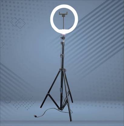 SHINEON 10 “ Big Selfie LED Ring Light & 7ft Tripod Stand live video Stream Phone Holder Flash