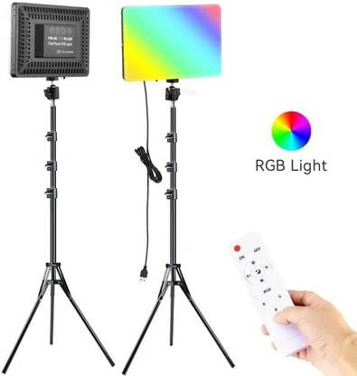 FKU Photography RGB LED Panel Remote Control for Live Stream Video(Ony Light 10Inch) Flash
