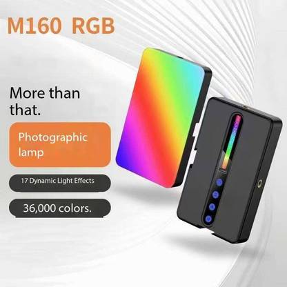 RETRACK M160 Pokcet Fill Light Color RGB Lights,1800mAh Rechargeable,Dimmable 3 ColdShoe Flash