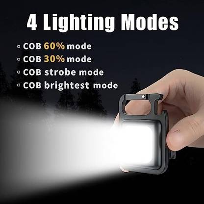 zenec Keychain LED Light Magnetic COB Light_for Fishing_Walking, Outdoors & Camping 5 hrs Bulb Emergency Light
