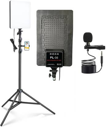FKU 16 inchPhotography Lighting with Remote (Panel Light 16 Inch + 9ft Tripod Flash