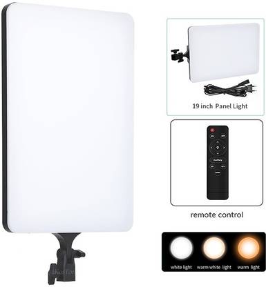 RETRACK 19inch LED Video Light Panel Light 2700K-6500K Photo Studio Lamp With Remote Flash