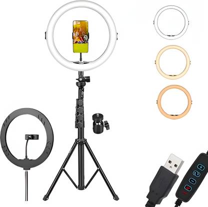 Kayvee "Light It Up: Professional Ring Light & Stand for Content Creators 7 ft Stand Ring Flash