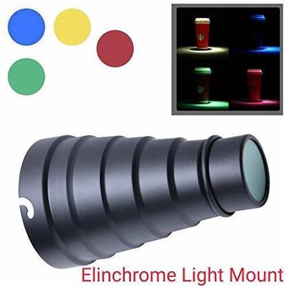 VTS Elinchrom Mount Conical Snoot with 4 Color Gel s for Studio Strobe Flash Light Ring Flash