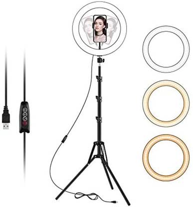 realpixel 10"Inch Led Ring Light with 9ft Tripod and Mobile Holder Ring Flash