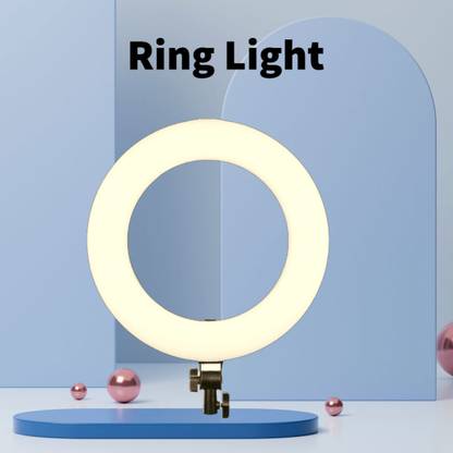 LUTENET 10" Portable LED Ring Light with 3 Color Modes Lighting for YouTube Video Shoot Ring Flash