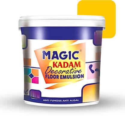 Magic Paints Kadam Decorative Floor Paint with high substrate adhesion strength (YELLOW) Emulsion Floor Coating Paint