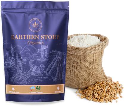 Earthen Story Certified Organic Whole Wheat Atta | Stone ground| 100% Whole grain| With Bran