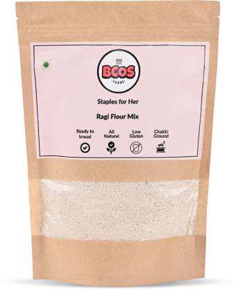 BCOS Foods Ragi Millet Flour Blend | Low Carbs & Gluten | Low GI Value | Ready to Knead