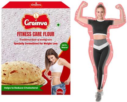 grainva Fitness Care Flour Multigrain Atta with 100% Natural Energy Weight Loss Slim & Slimming Body Fit Flour Health Care Cholesterol Control Diabetes weight Reducer Diabetic Friendly High Protein Gluten Free Food Product For Men & Women