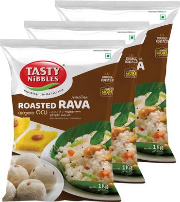 Tasty Nibbles Roasted Rava 1kg x 3