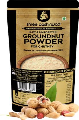 SHREE AASHIRWAD 100% Pure And Natural Groundnut Powder for Chutney - 500 Gram