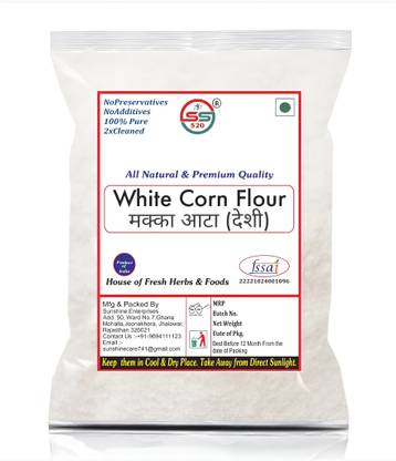 SS520 White Corn Flour 1 kg. (Deshi Makka Aata) Maize Powder For Baking ...