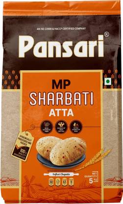 Pansari 100% Natural, Healthy & Tasty MP Sharbati Atta|With Glutten & Preservative Free