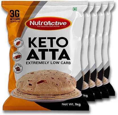 NUTROACTIVE Keto Atta (1g Net Carb Per Roti ) Extremely Low Carb Flour - 5kg