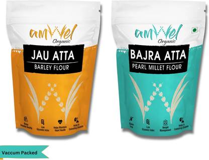 Amwel Combo of Jaun Atta 450g + Bajra Atta 450g | Barley Flour + Pearl Millet Flour