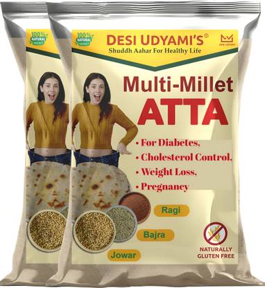 desi udyami Multi Millet Atta for Diabetes, Cholesterol Control, Weight Loss, Pregnancy