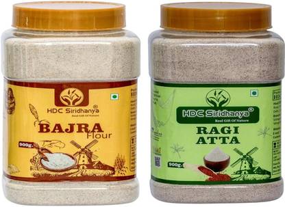 HDC SIRIDHANYA Organic Sprouted Ragi And Roasted Bajra Flour