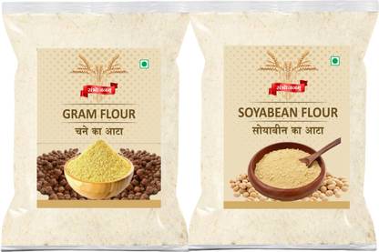 Sambhojanam Best Quality Combo of Chana Atta & Soya Atta 900 gm Each
