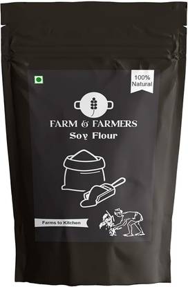 Farm & Farmers Premium Quality Soya Flour | High in Protein, Low in Carbs Soyabean Atta