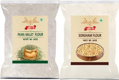 Sambhojanam Best Quality Combo of Jowar Atta & Bajra Atta 900 gm Each