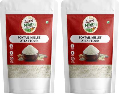 Adithi Millets Organic FOXTAIL MILLET ATTA Flour Powder 1Kg 100%Naturl,Healthier Roti