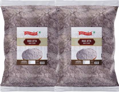 okhli musal brand Ragi Atta||Finger Millet Flour||Ragi Ka Atta||Nachni Atta||Ragi Flour-240g*2Pk