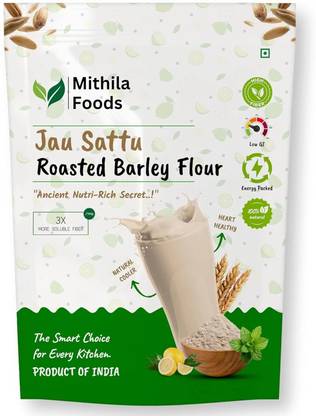 MITHILA FOODS 1Kg Jau Sattu | High-Fiber Barley | Protein-Rich Drink | Roasted & Pure