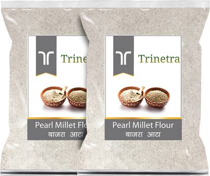 Trinetra Best Quality Bajra Atta (Pearl Millet Flour)-500gm (Pack Of 2)